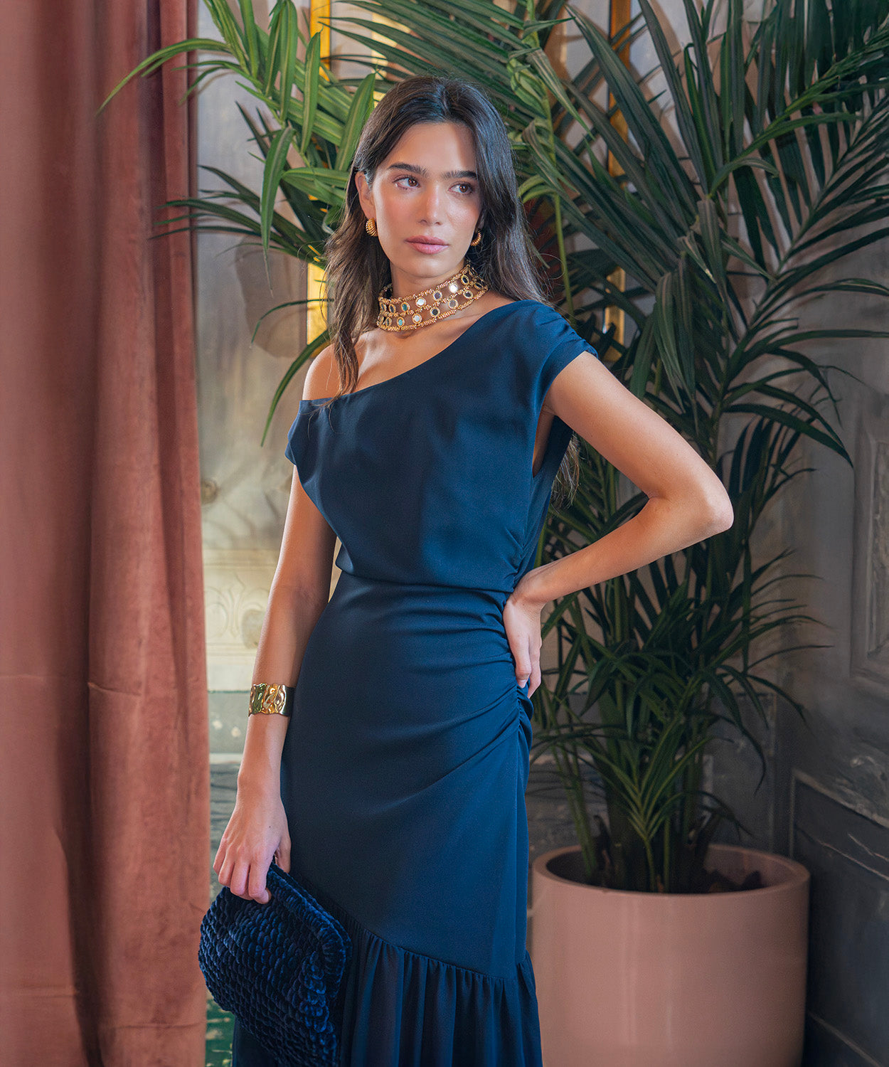 Vestido Imena azul marino