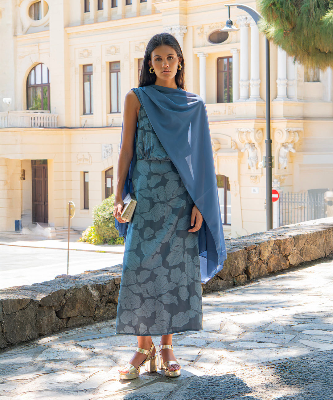 Vestido estampado Trapani