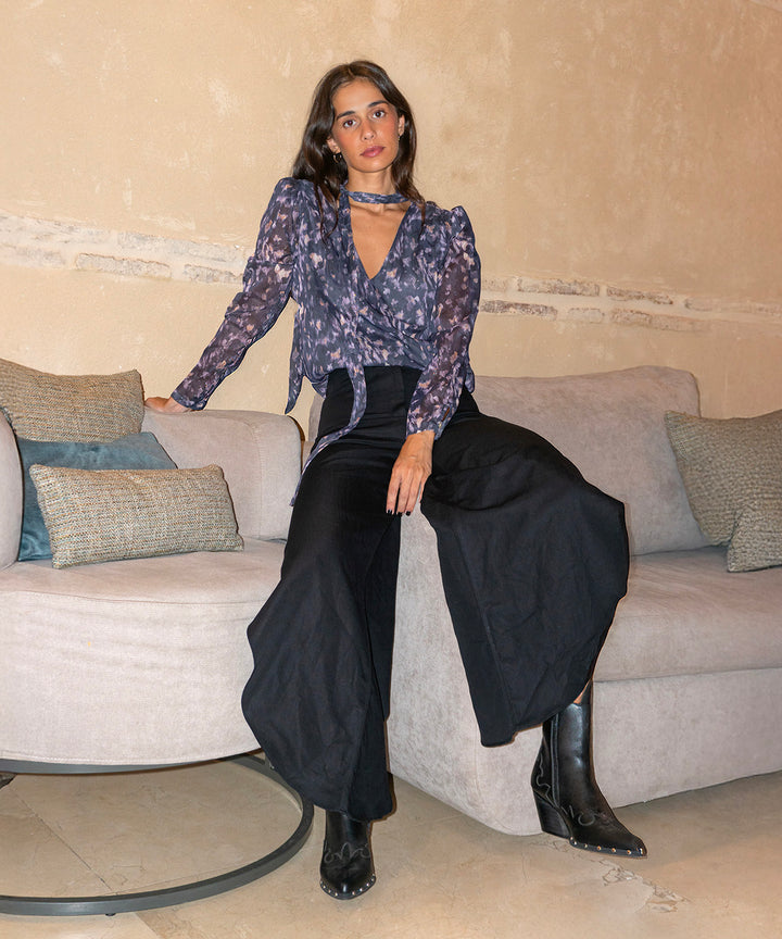 Blusa gasa lurex Pampaneira