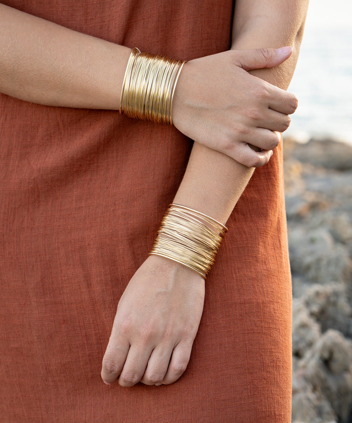 Maxi gold thread bracelet