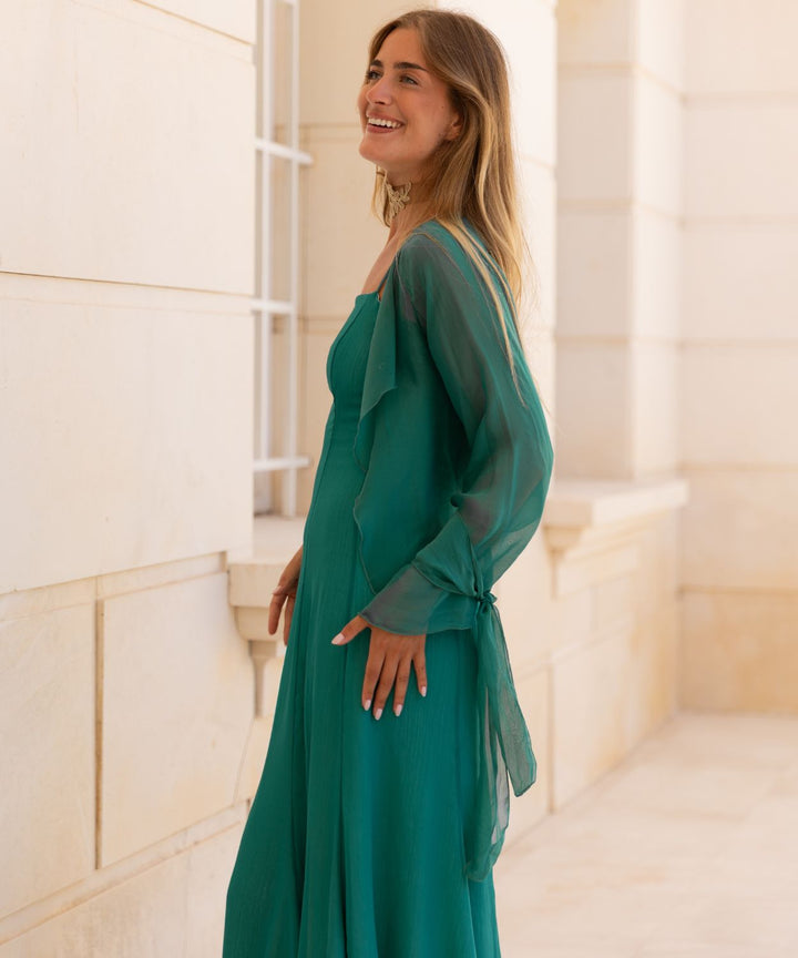 Burgundy cape blouse