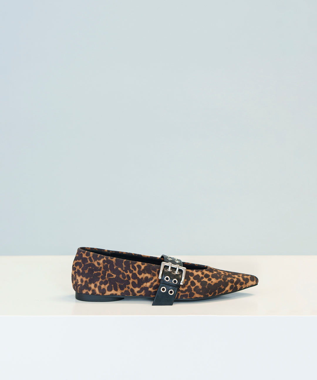 Leopard studded ballerina