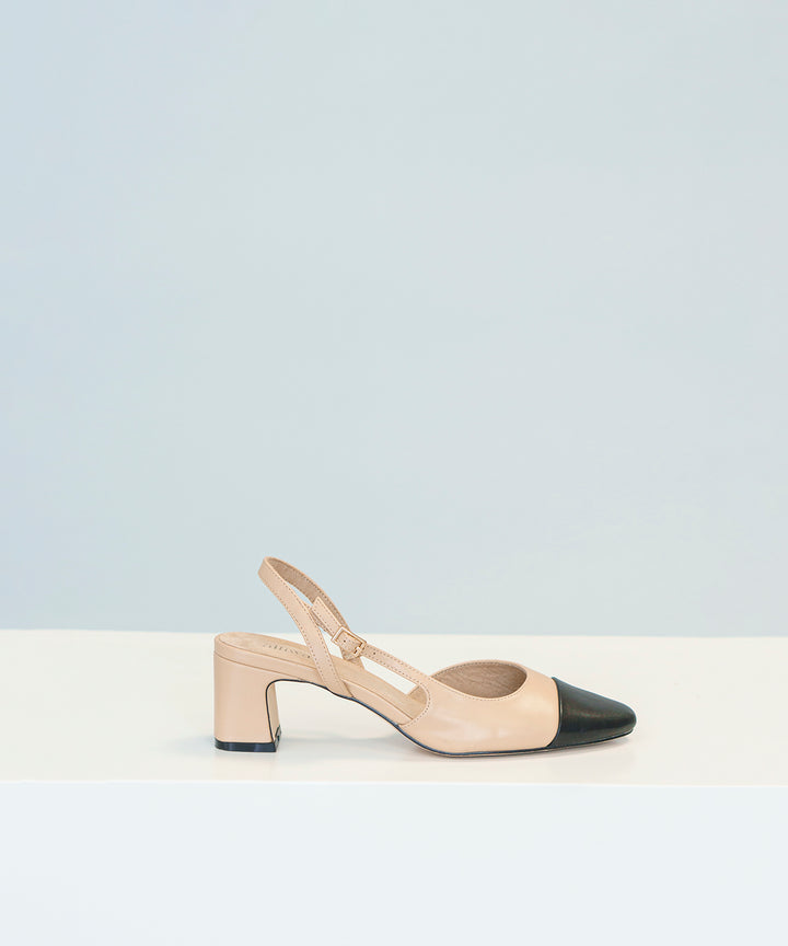 Chanel style slingback heel