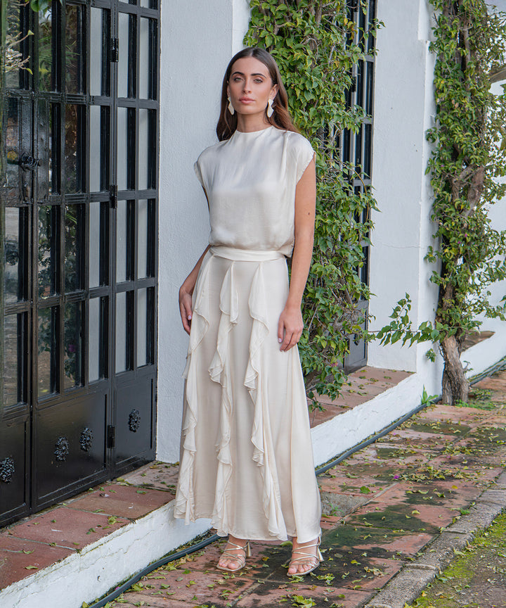 Falda satinada Rivera