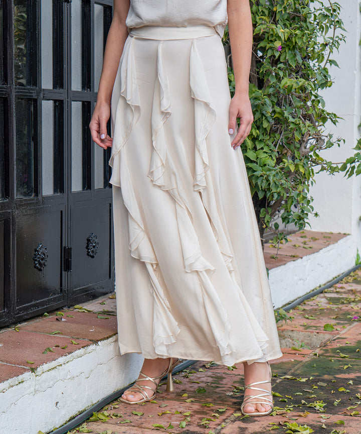 Falda satinada Rivera