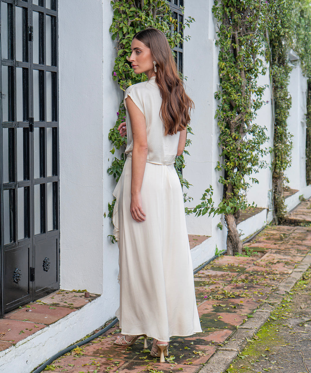 Falda satinada Rivera