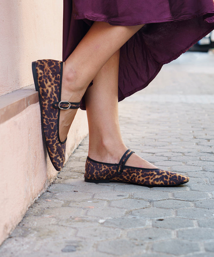 Velvet leopard ballerina