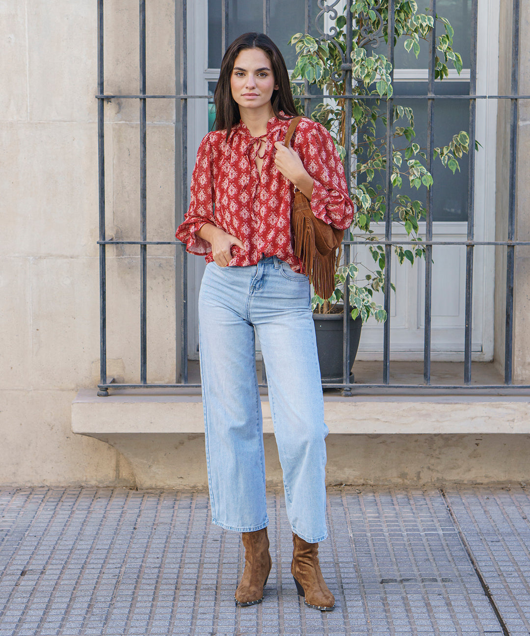 Blusa gasa romantica caldera