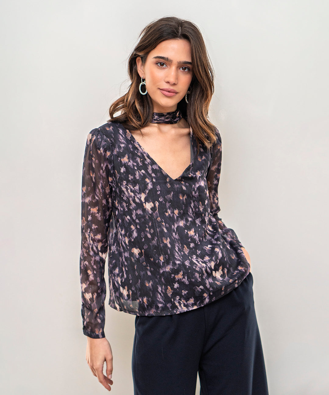 Blusa gasa lurex Pampaneira