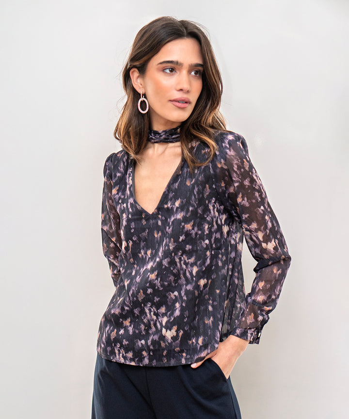 Blusa gasa lurex Pampaneira