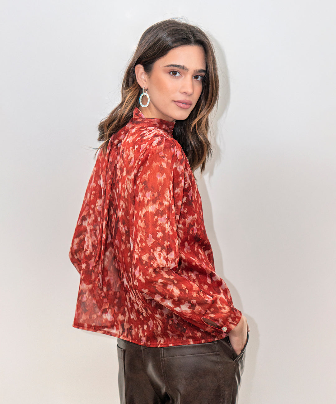 Blusa gasa lurex Pampaneira