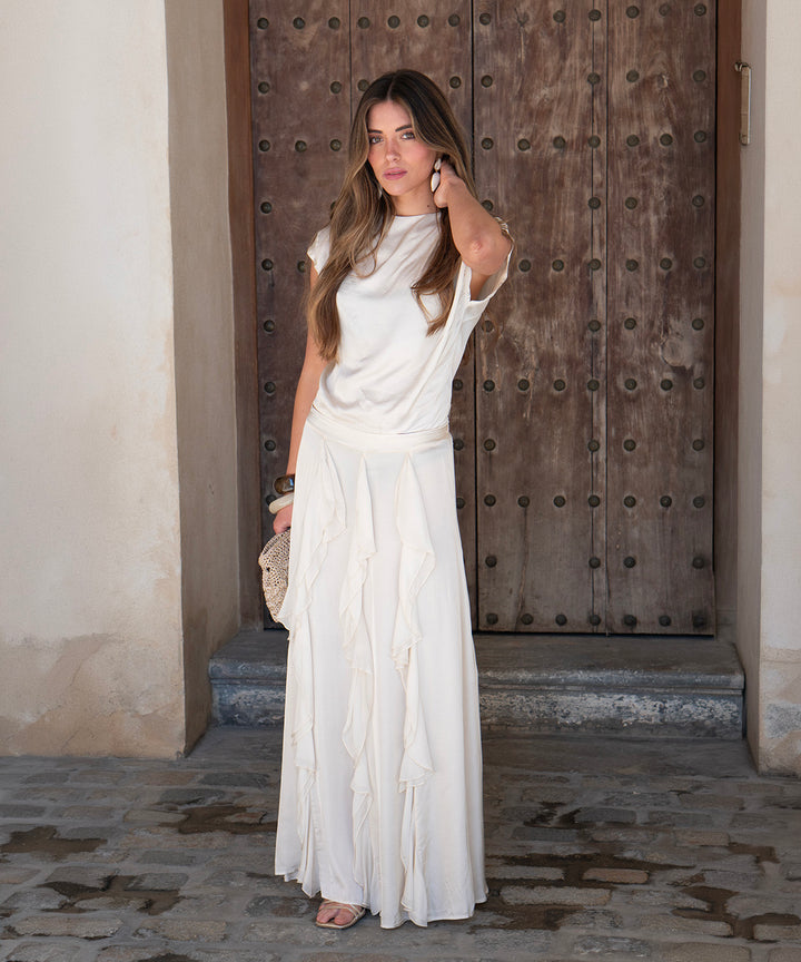 Falda satinada Rivera