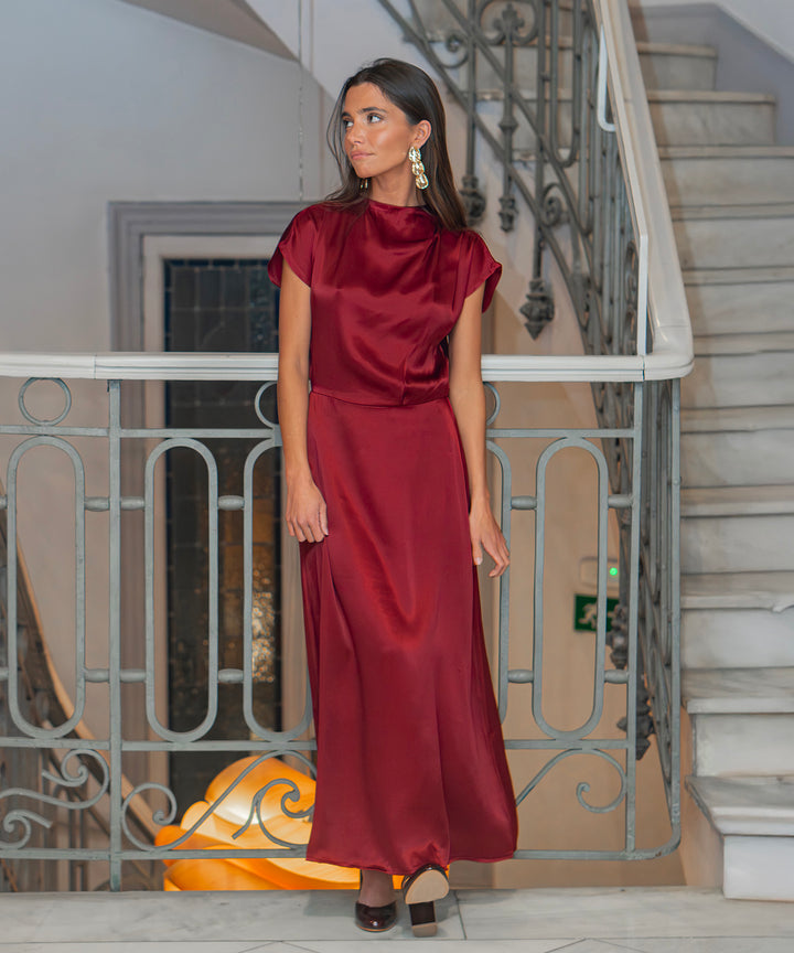 Vestido Nalani burdeos