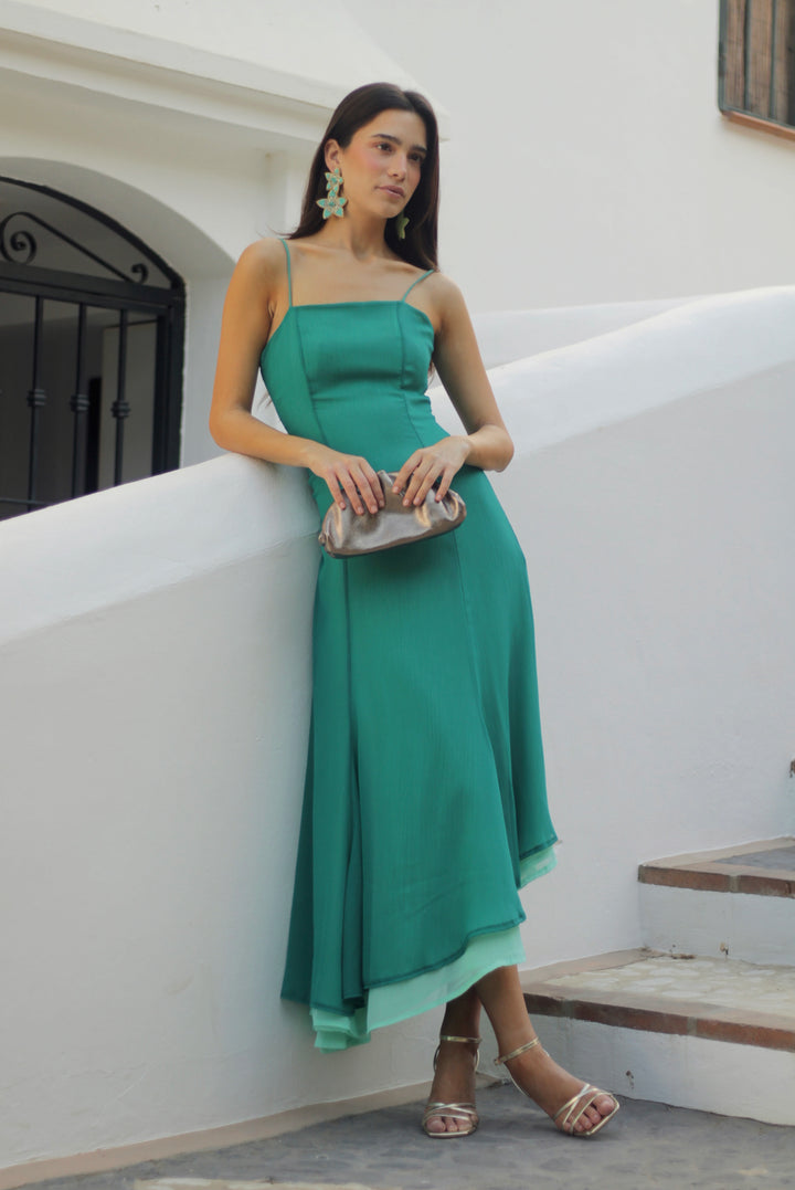 Vestido Macarena turquesa