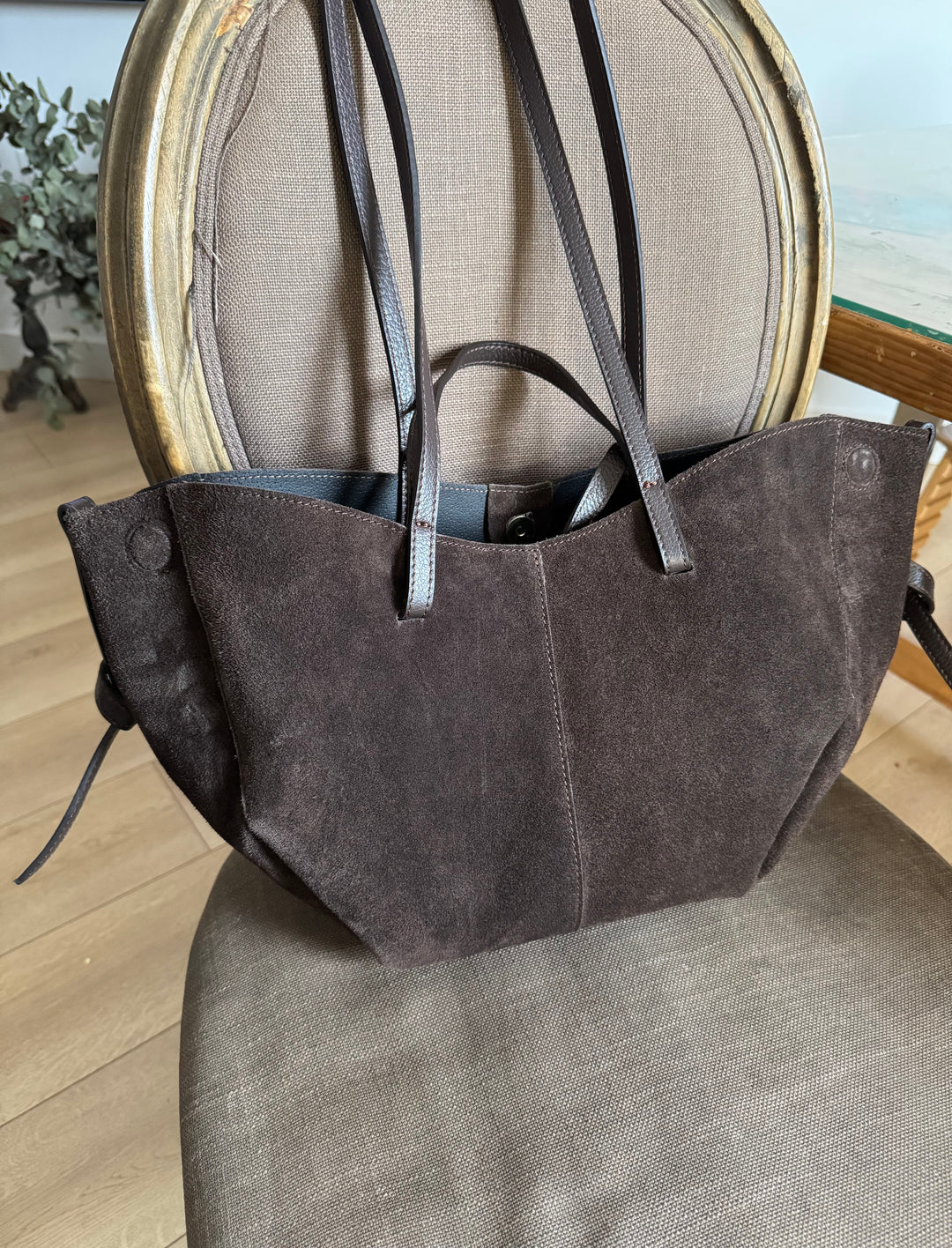 Suede Shopper Bag