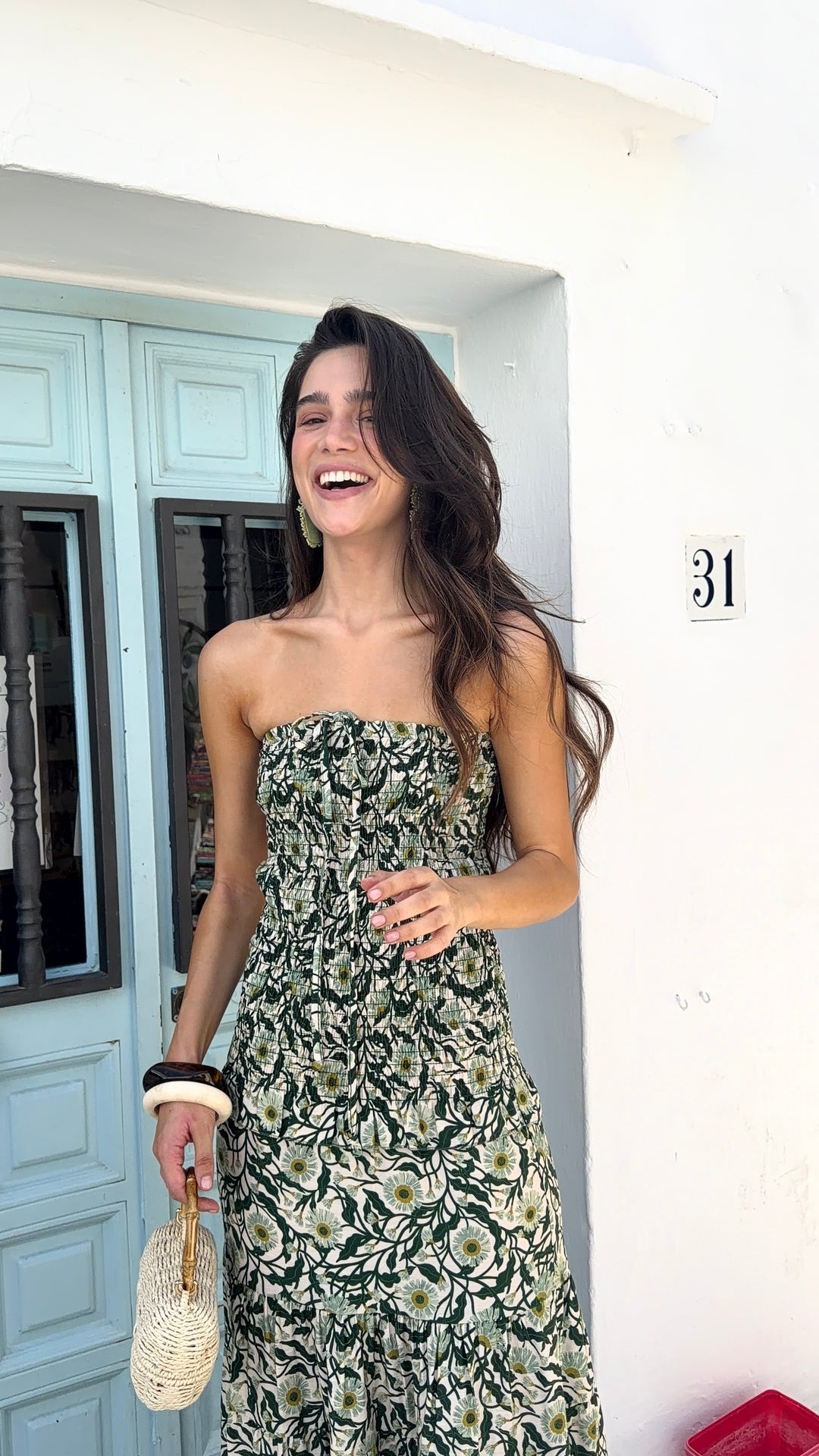 Vestido largo estampado Brezza
