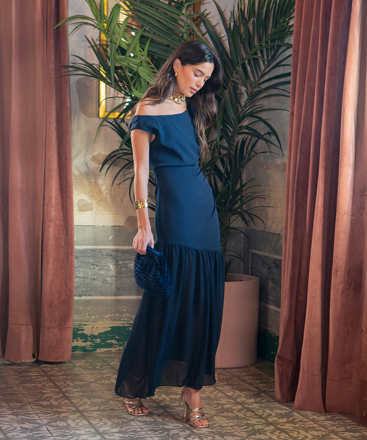 Vestido Imena azul marino