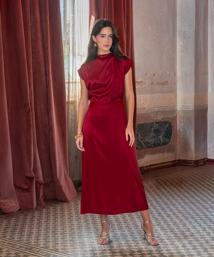 Vestido Nalani burdeos