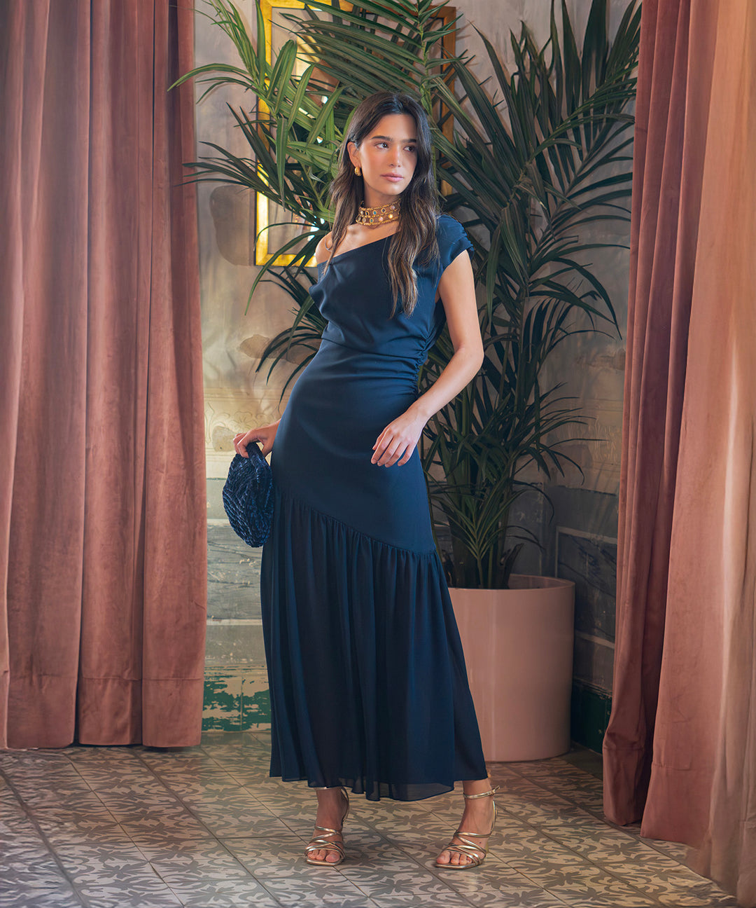 Vestido Imena azul marino