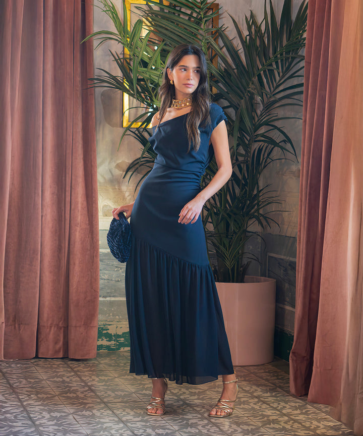 Vestido Imena azul marino