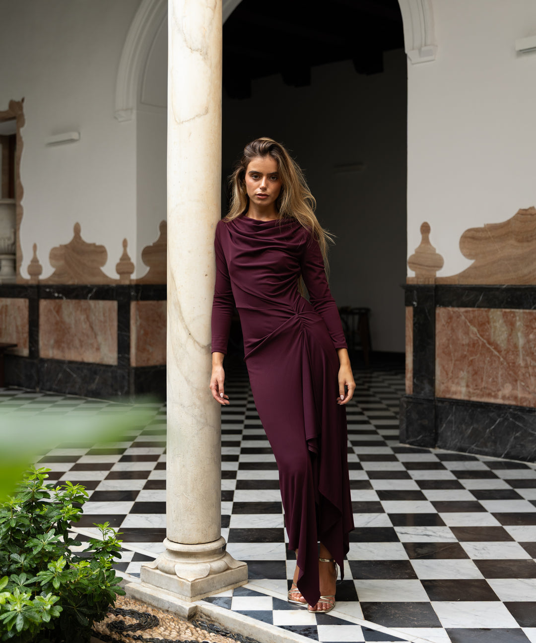 Vestido Bruma ciruela