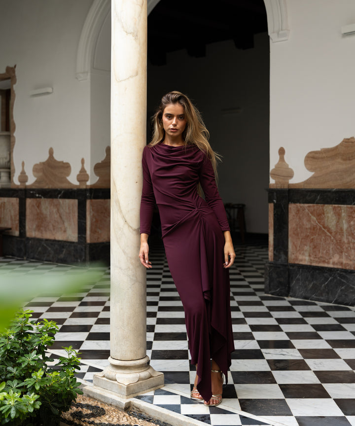 Vestido Bruma ciruela