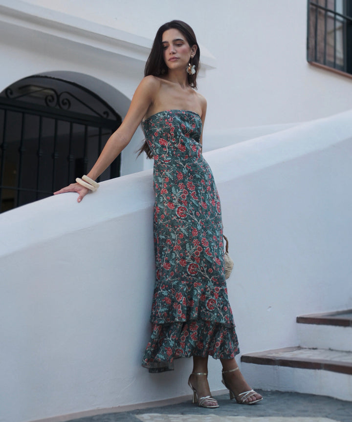 Vestido lino Boboli