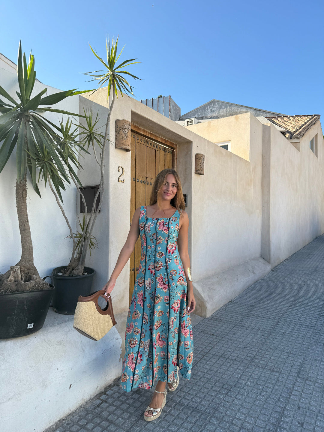 Vestido midi estampado bettina