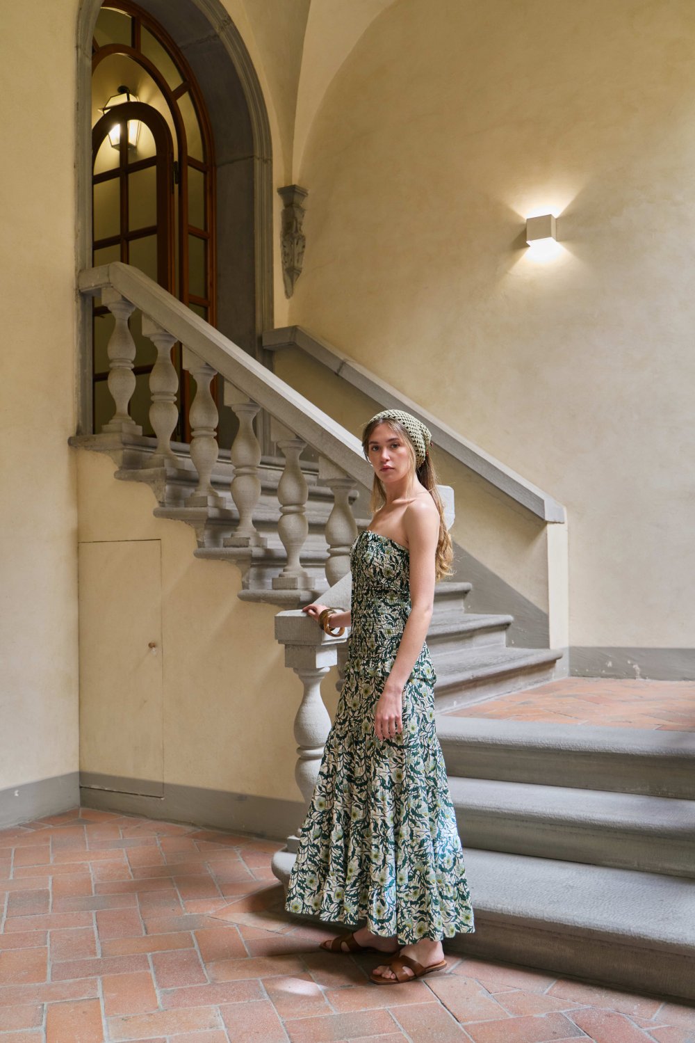 Vestido largo estampado Brezza- alliwant