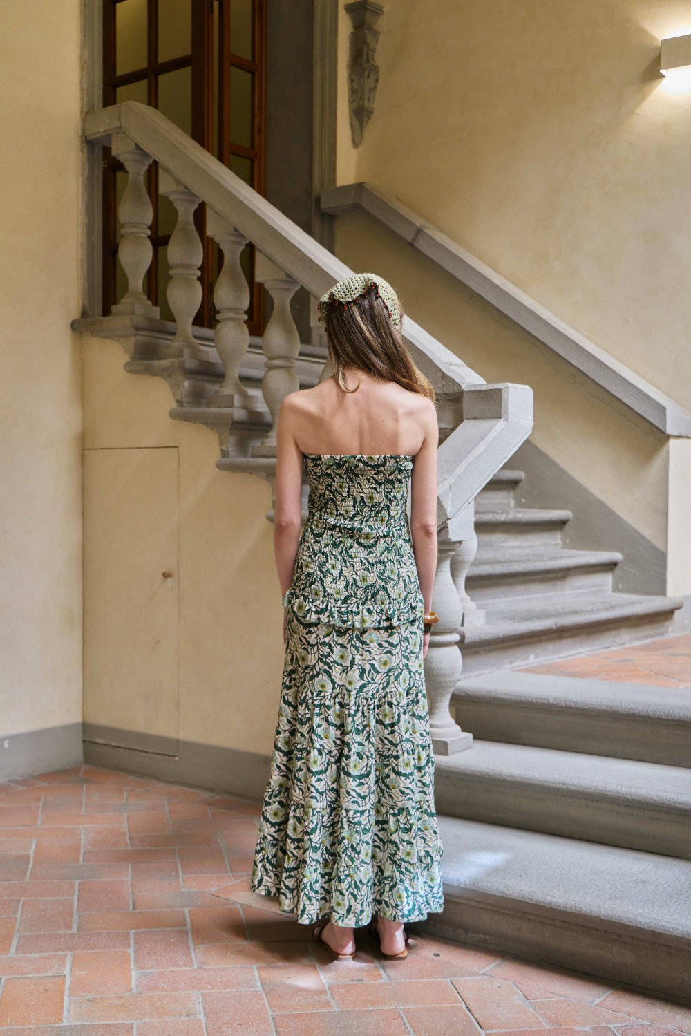 Vestido largo estampado Brezza - alliwant
