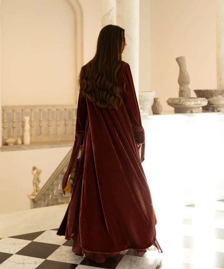 Kimono terciopelo barolo Carezza
