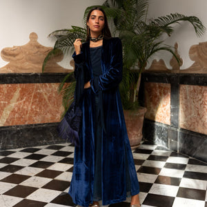 Kimono terciopelo marino Carezza