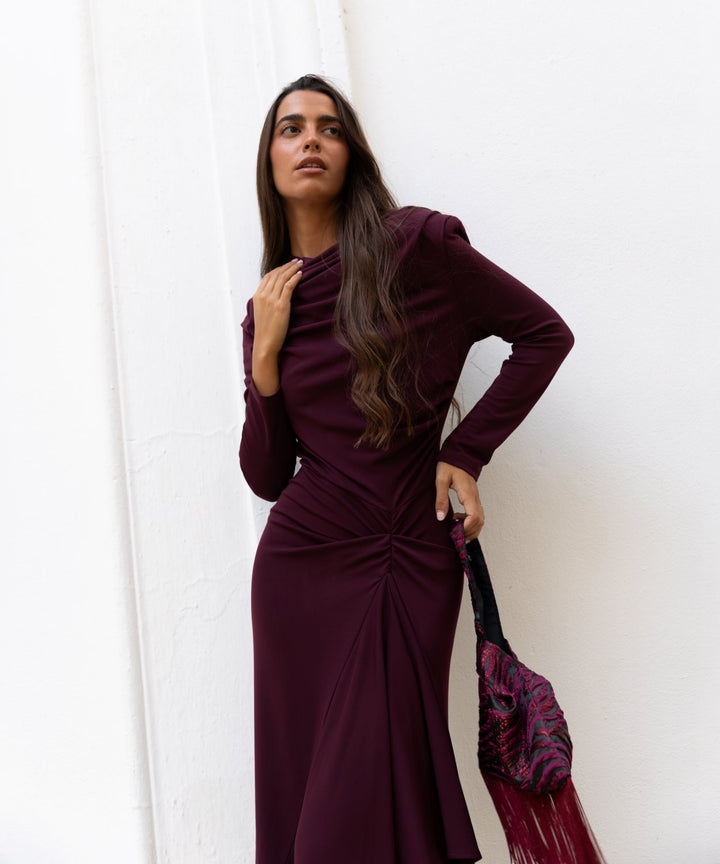 Vestido Bruma ciruela