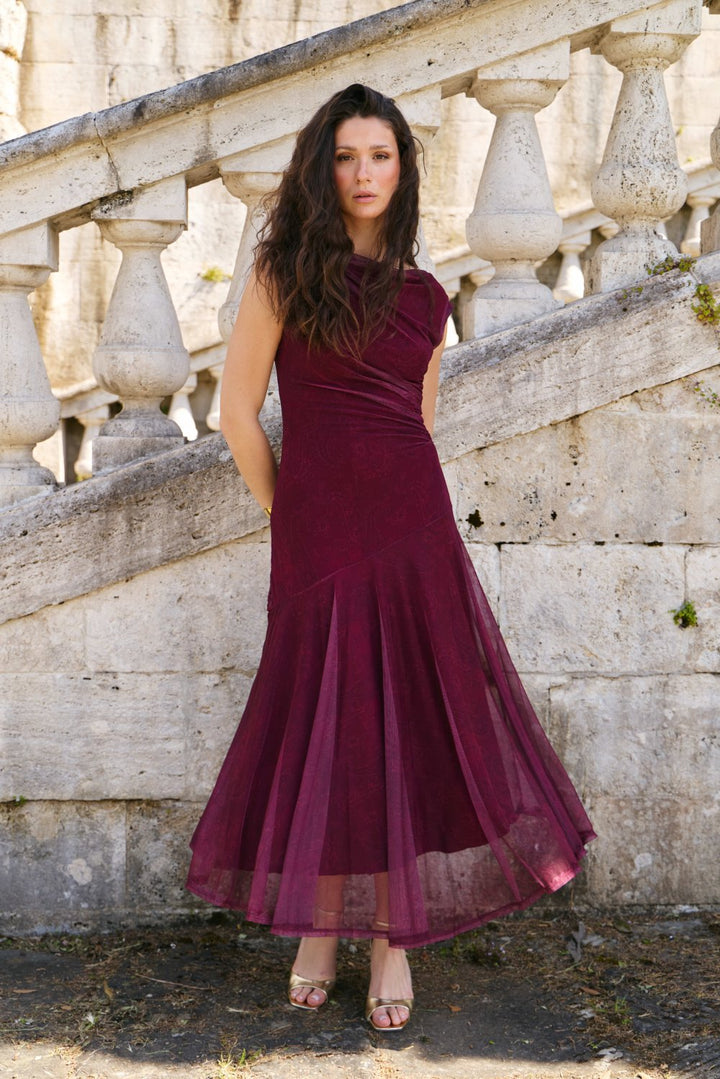 Vestido Clavel ciruela