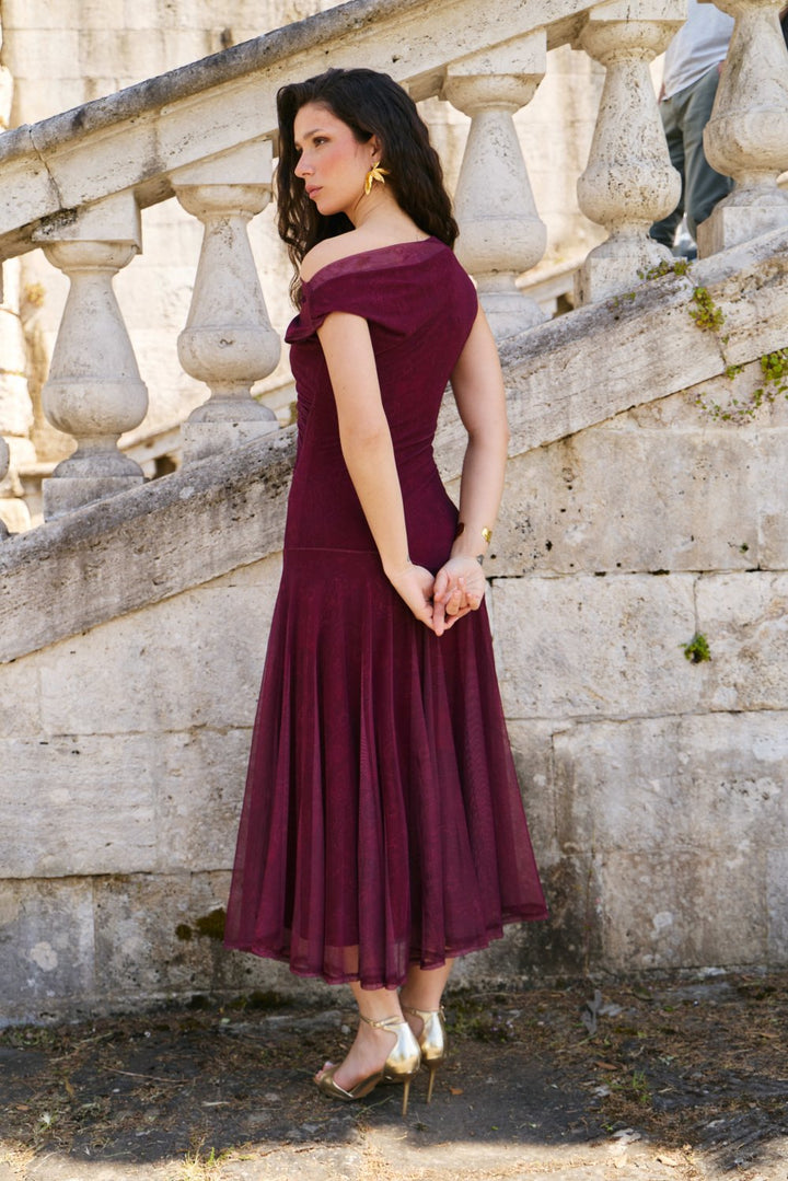 Vestido Clavel ciruela