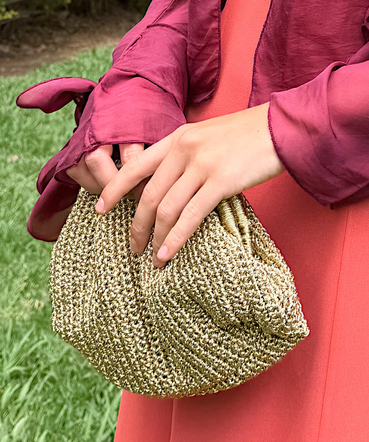 Bolso dorado Sveva