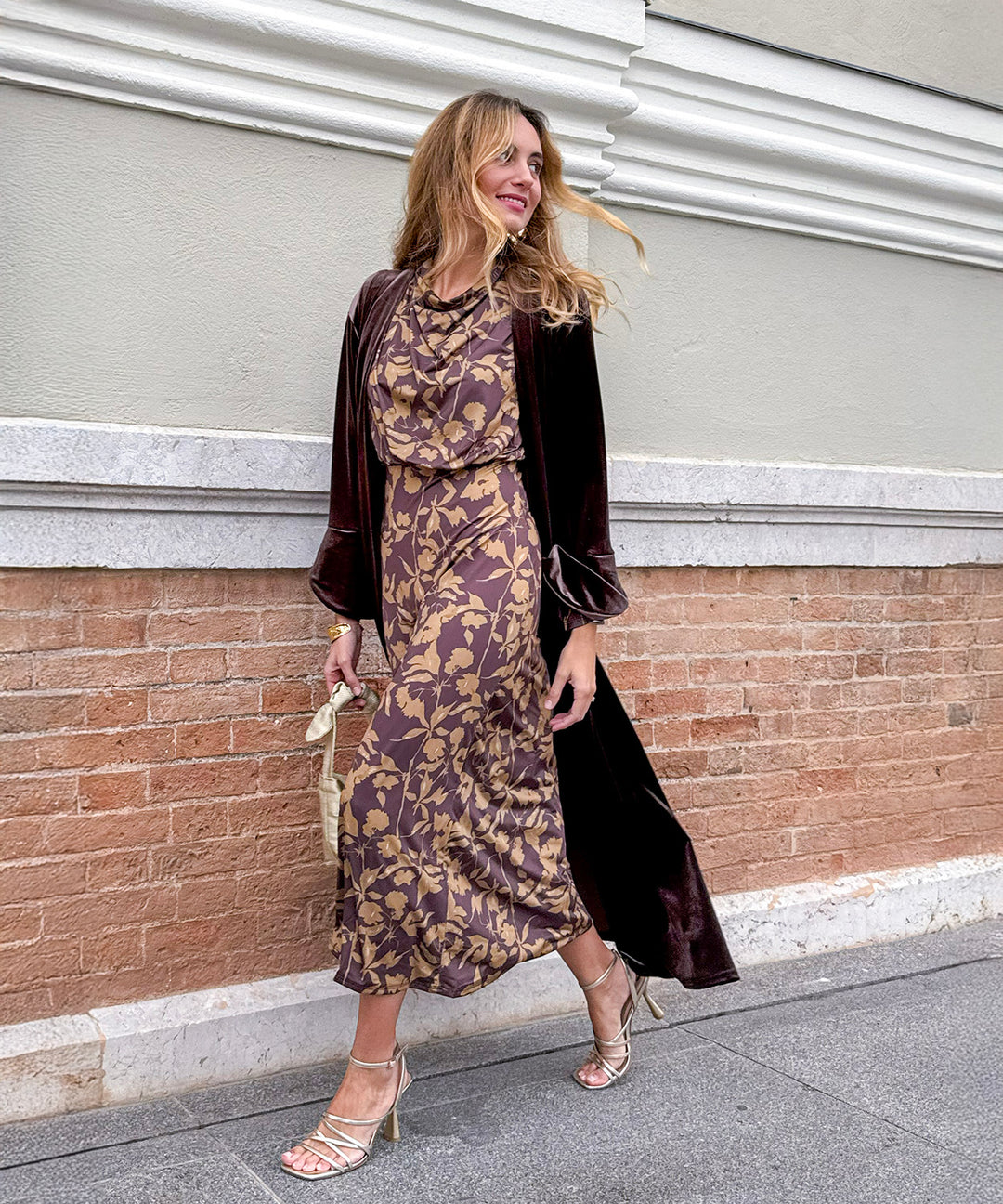 Vestido Costanza  marron