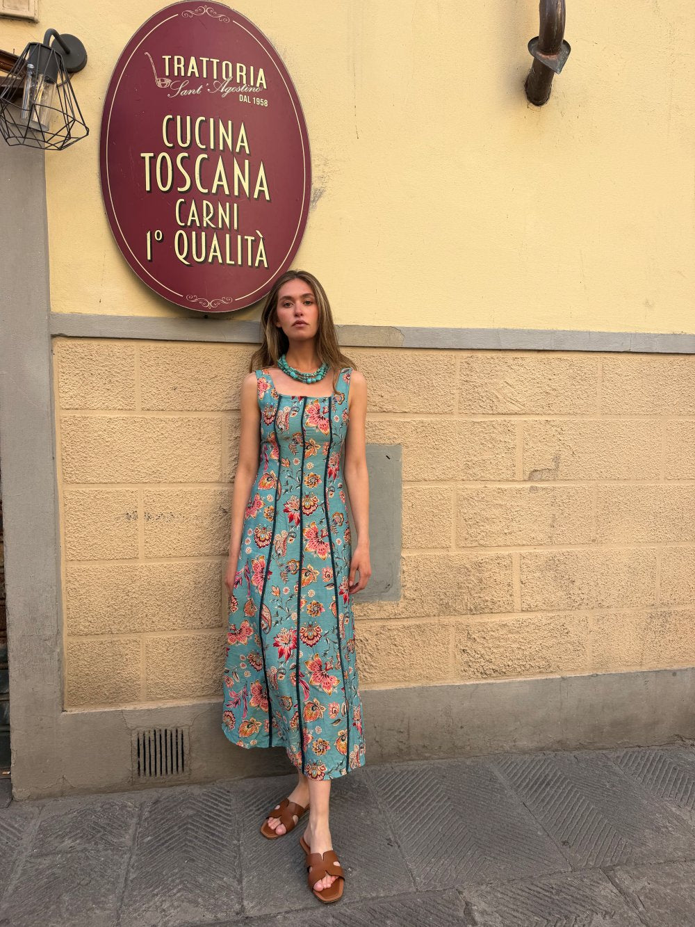 Detalle vestido Bettina estampado alliwant