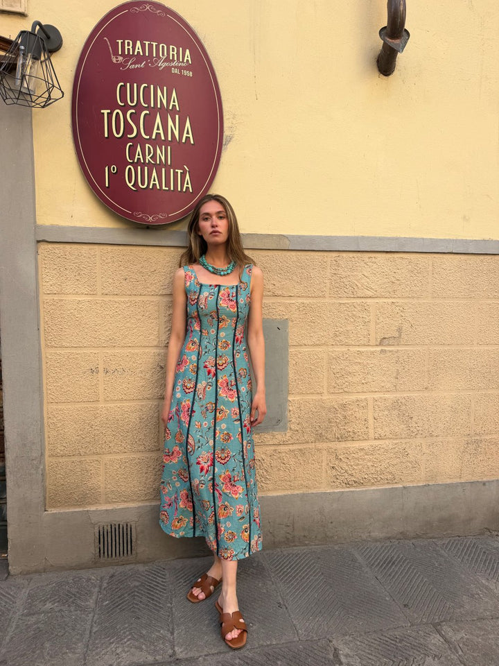 Detalle vestido Bettina estampado alliwant