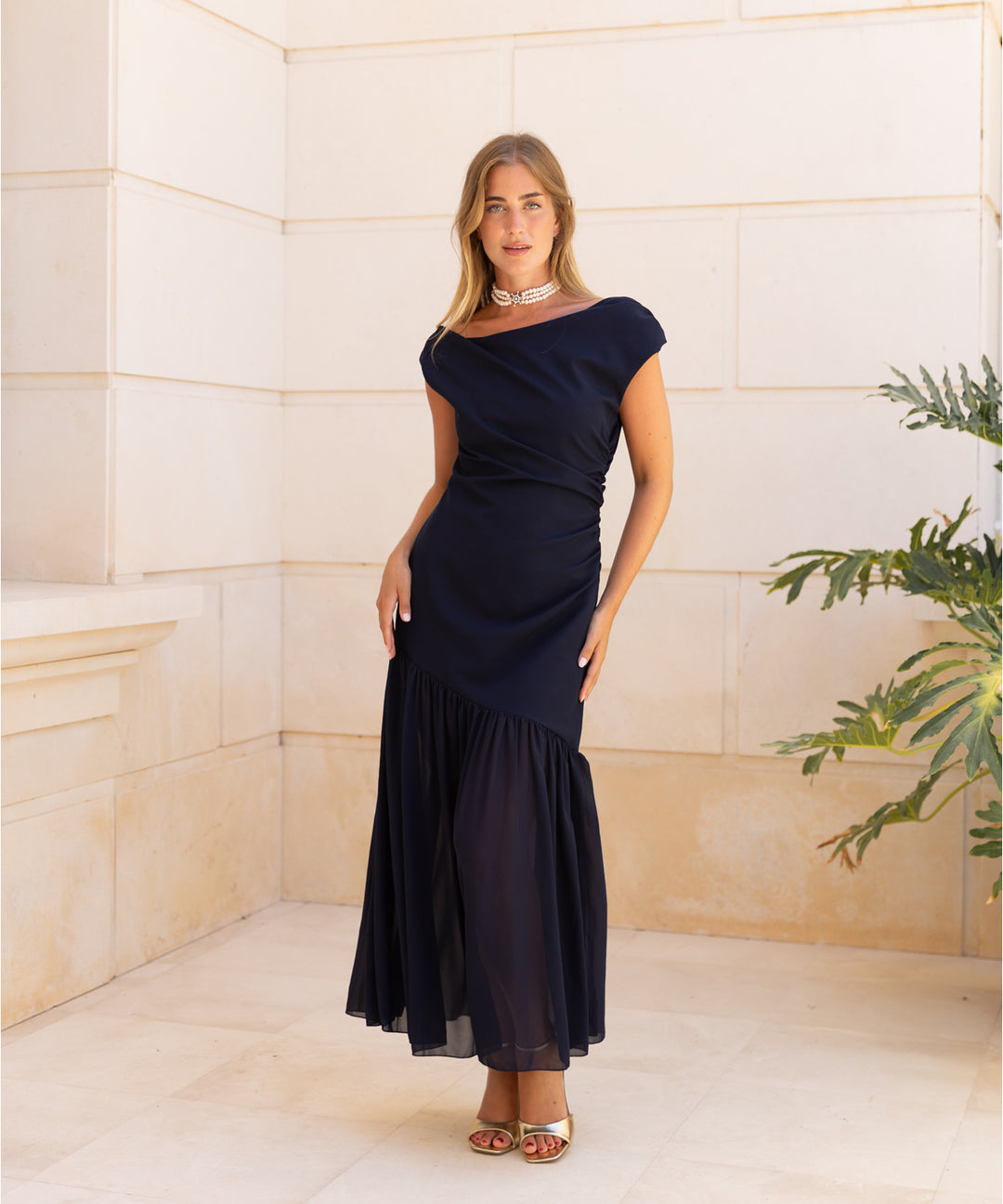 Vestido Imena azul marino