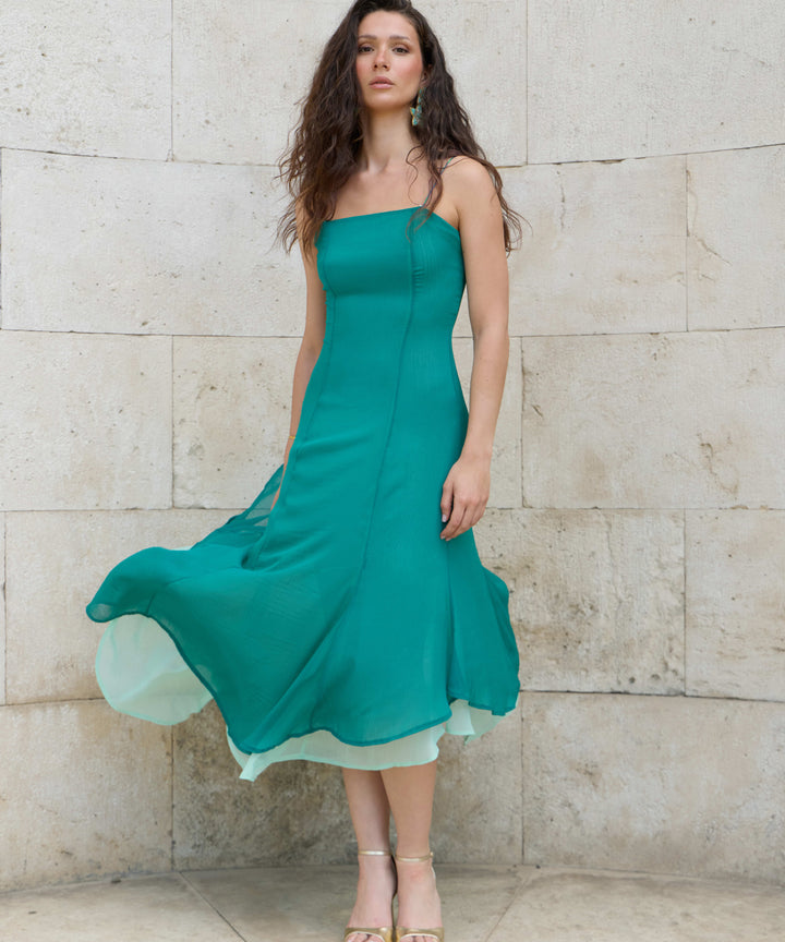 Vestido Macarena turquesa