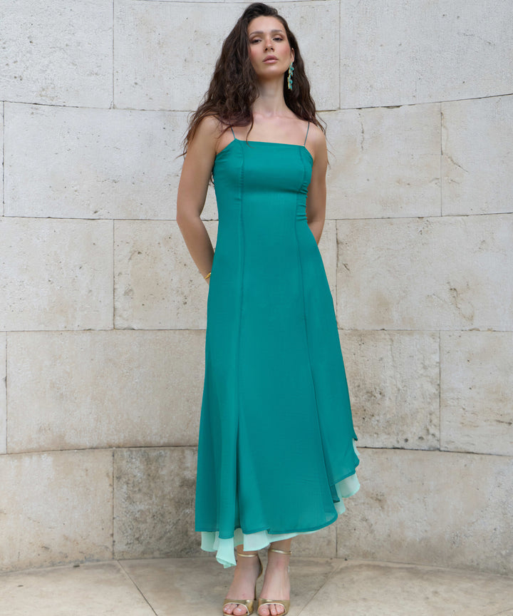 Vestido Macarena turquesa